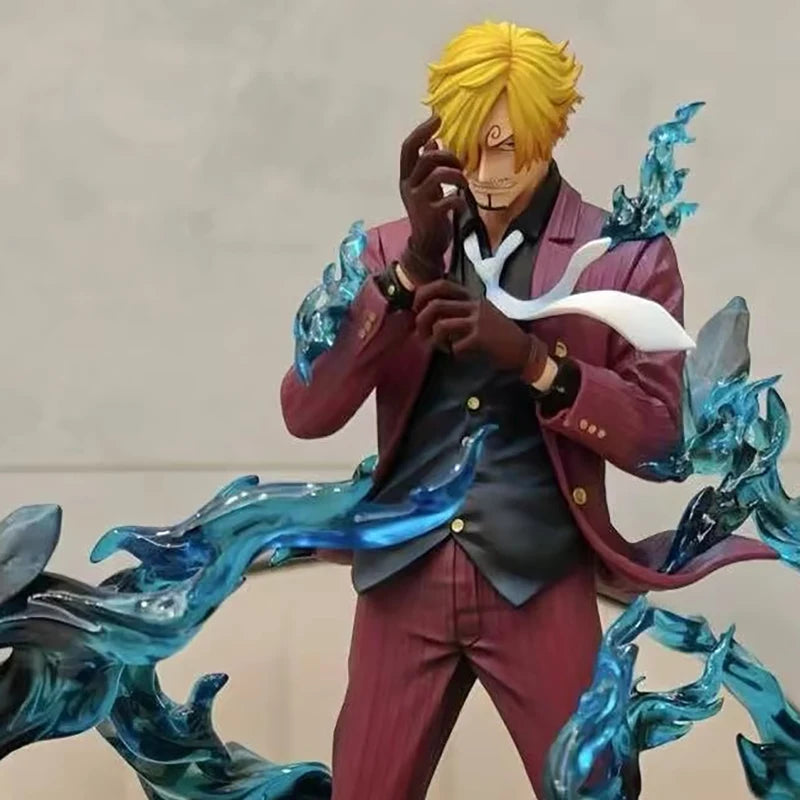 25Cm One Piece Figure Sanji Anime Figures Pop Smoking Sanji Figurine Devil Foot Statue Pvc Collection Toys Kid Birthday Gift