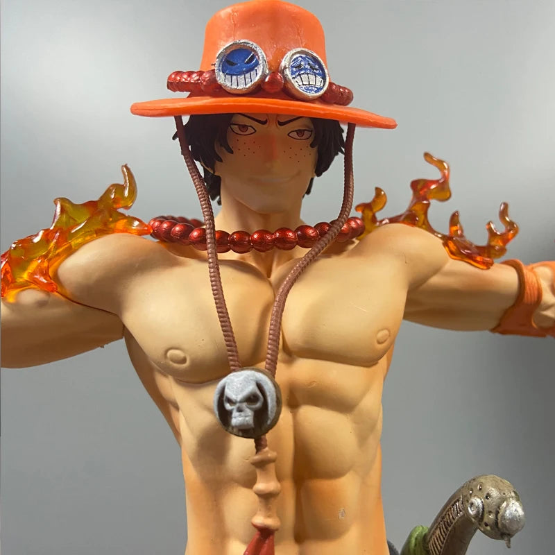28Cm Anime One Piece Ace Figure Portgas D Ace Action Figurine PVC Statue Collectible Model Toys for Childern Christmas Gifts
