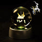 Pokemon Crystal Ball 3D Pikachu Mewtwo Mew Gengar Night Light Lamp Base Pokeball Crystal Pokemon Glass Ball Figure Birthday Gift