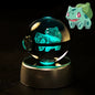 Pokemon Crystal Ball 3D Pikachu Mewtwo Mew Gengar Night Light Lamp Base Pokeball Crystal Pokemon Glass Ball Figure Birthday Gift