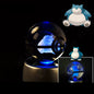 Pokemon Crystal Ball 3D Pikachu Mewtwo Mew Gengar Night Light Lamp Base Pokeball Crystal Pokemon Glass Ball Figure Birthday Gift