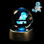 Pokemon Crystal Ball 3D Pikachu Mewtwo Mew Gengar Night Light Lamp Base Pokeball Crystal Pokemon Glass Ball Figure Birthday Gift