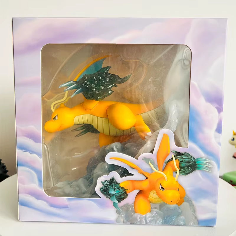 Pokeman Anime Figure Dragonite Figures 16Cm PVC Statue Figurine Model Collection Desktop Decoration Children Birthday Toy Gifts