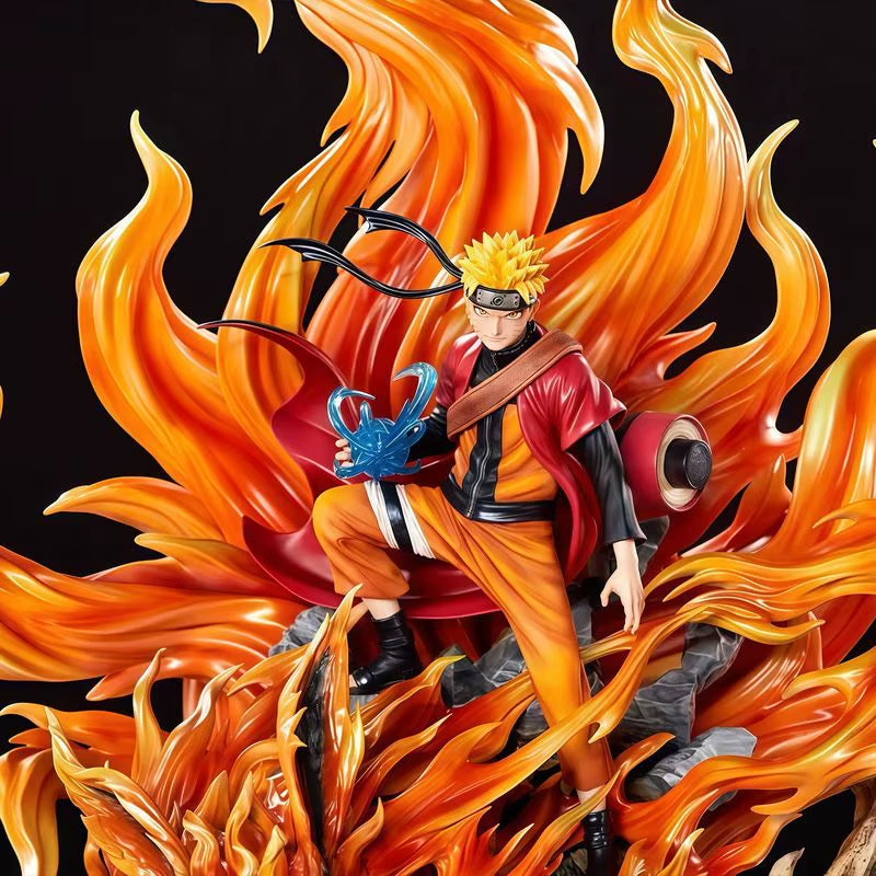 43Cm Gk Naruto Kurama Chakra Mode Shippuden Anime Figurine Model Action Figure Sasuke Itachi Statue Collection Toy Kyuubi Figma
