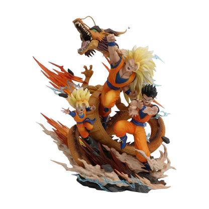 28Cm Dragon Ball Goku Gofan Goten Dragon Fist Explosion Anime Figure Model Statue Collection Desktop Decoration Ornament Toys