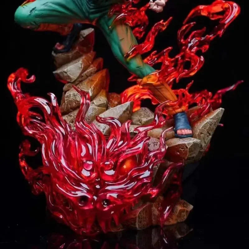 Might Guy 28Cm Naruto Anime Figure Immortal Figure Action Figure Sitting Model Doll Pvc Collection Desk Decoration Christmas Toy