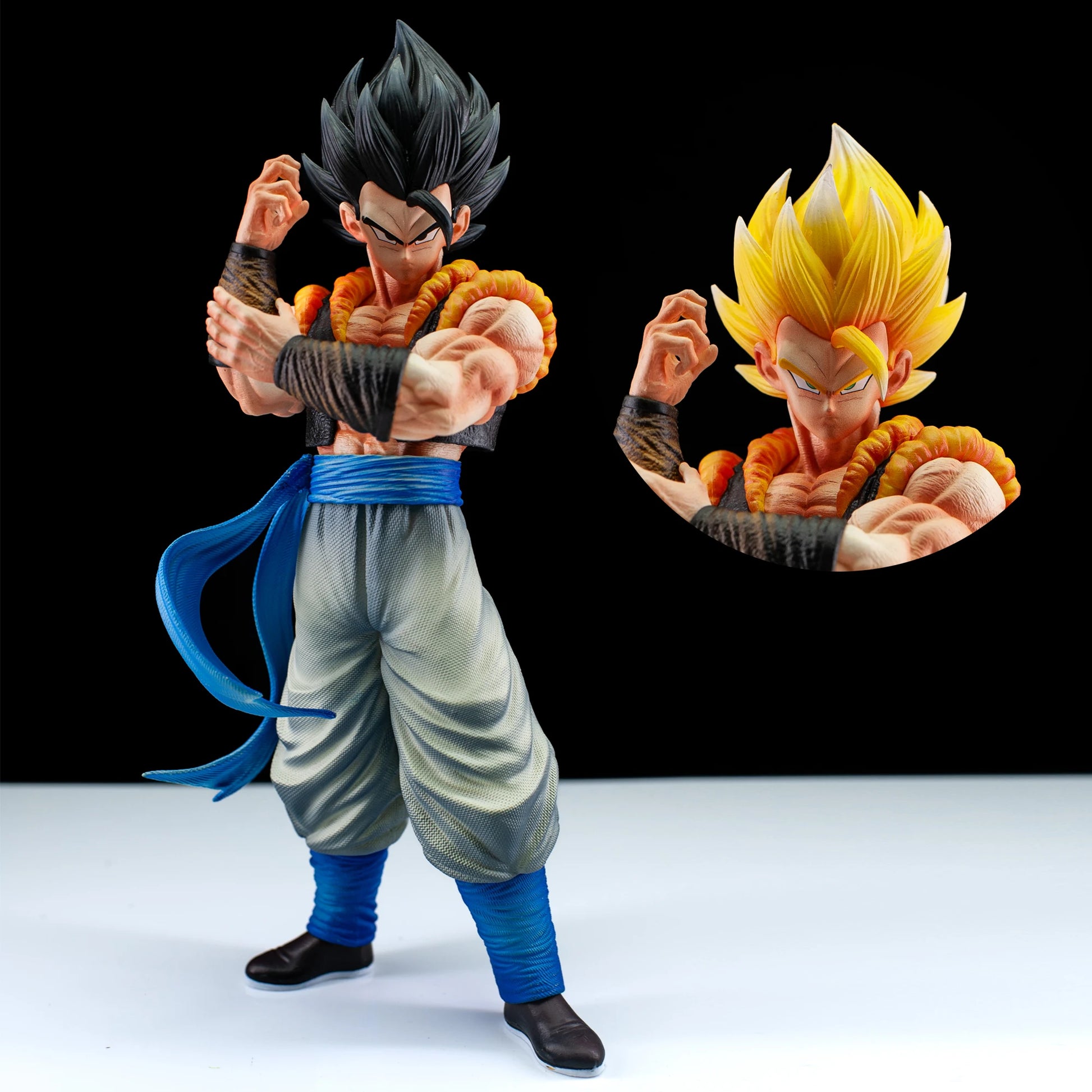 28Cm Dragon Ball Z Vegito Gogeta Figure 2 Heads DBZ Anime Figures Super Saiyan Vegeto Figurine PVC Statue Collectible Model Toys