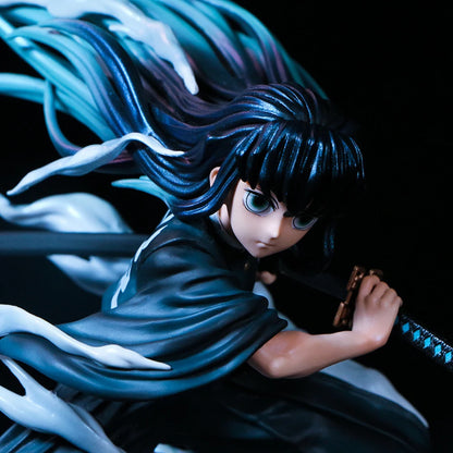 19Cm Demon Slayer GK Tokitou Muichirou Statue PVC Action Figure Anime Figure Model Toys Ornament Collection Doll Kids Gift