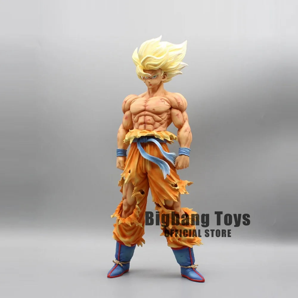 28Cm Dragon Ball Z Figure Goku Anime Figures First Super Saiyan Gk Blood Coating Gokou PVC Model Toys Doll Collectible Gifts