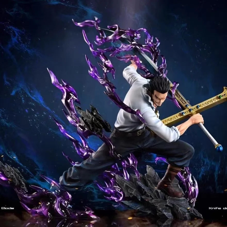 30Cm/11.81Inch One Piece Dracule Mihawk Figure One Piece Anime Figures Pvc Statue Desktop Ornament Collectible Model Toys Gifts