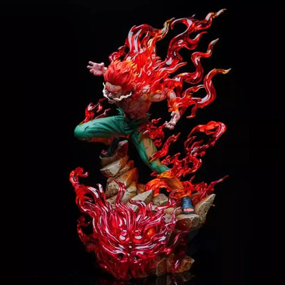 Might Guy 28Cm Naruto Anime Figure Immortal Figure Action Figure Sitting Model Doll Pvc Collection Desk Decoration Christmas Toy