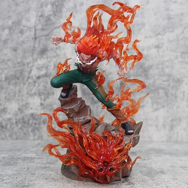Might Guy 28Cm Naruto Anime Figure Immortal Figure Action Figure Sitting Model Doll Pvc Collection Desk Decoration Christmas Toy