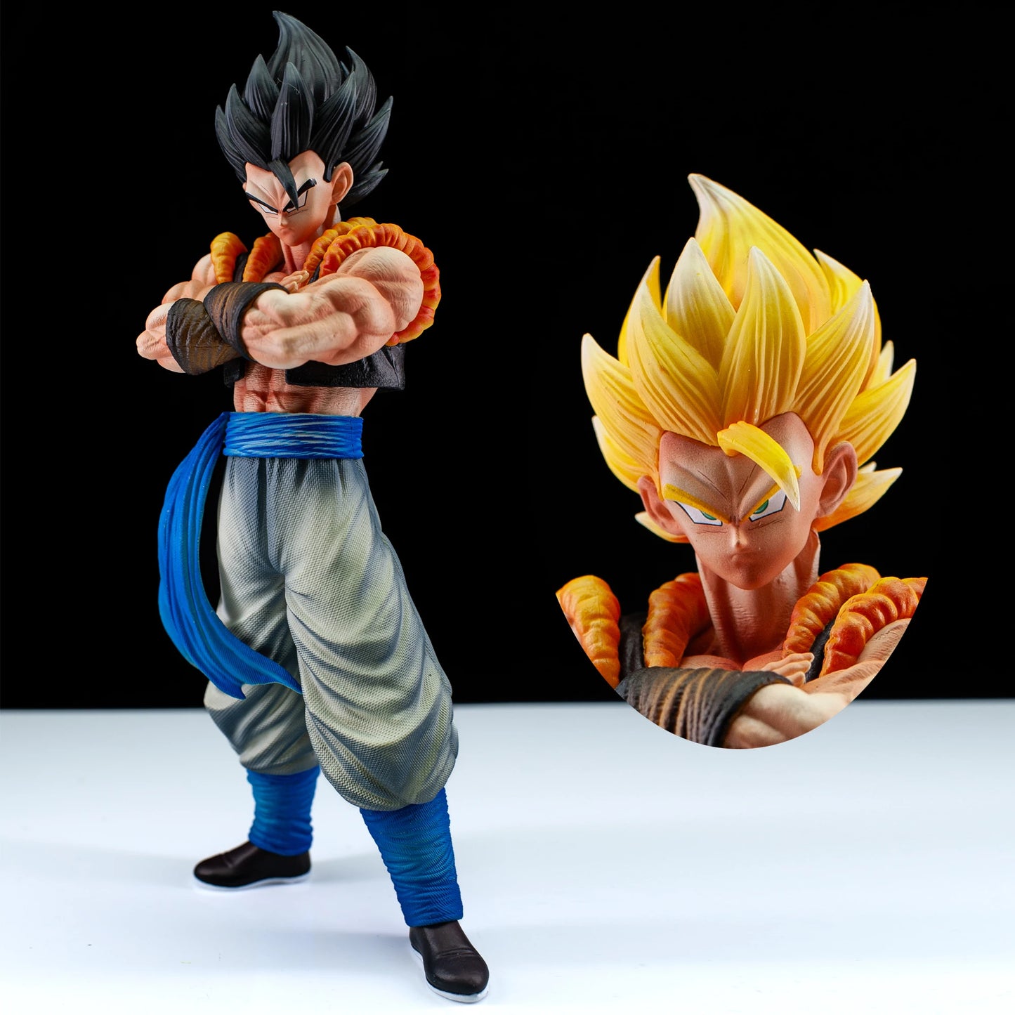 28Cm Dragon Ball Z Vegito Gogeta Figure 2 Heads DBZ Anime Figures Super Saiyan Vegeto Figurine PVC Statue Collectible Model Toys