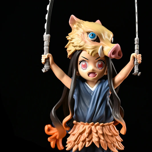 Demon Slayer Anime Figure Kimetsu No Yaiba 19CM Pig'S Head Kamado Nezuko Figurine Manga PVC Model Cartoon Doll Children Kids